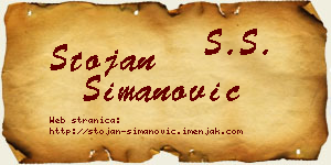 Stojan Simanović vizit kartica